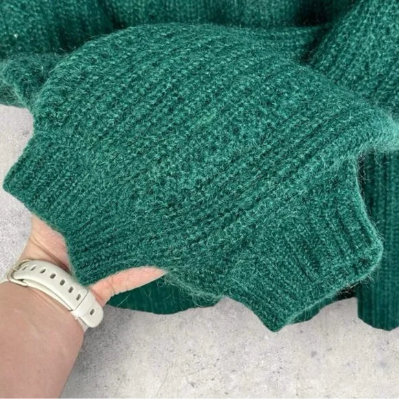 Sezane Paulin Jumper Sweater Green Size Medium French Mohair Merino Wool Knit M - Picture 8 of 13